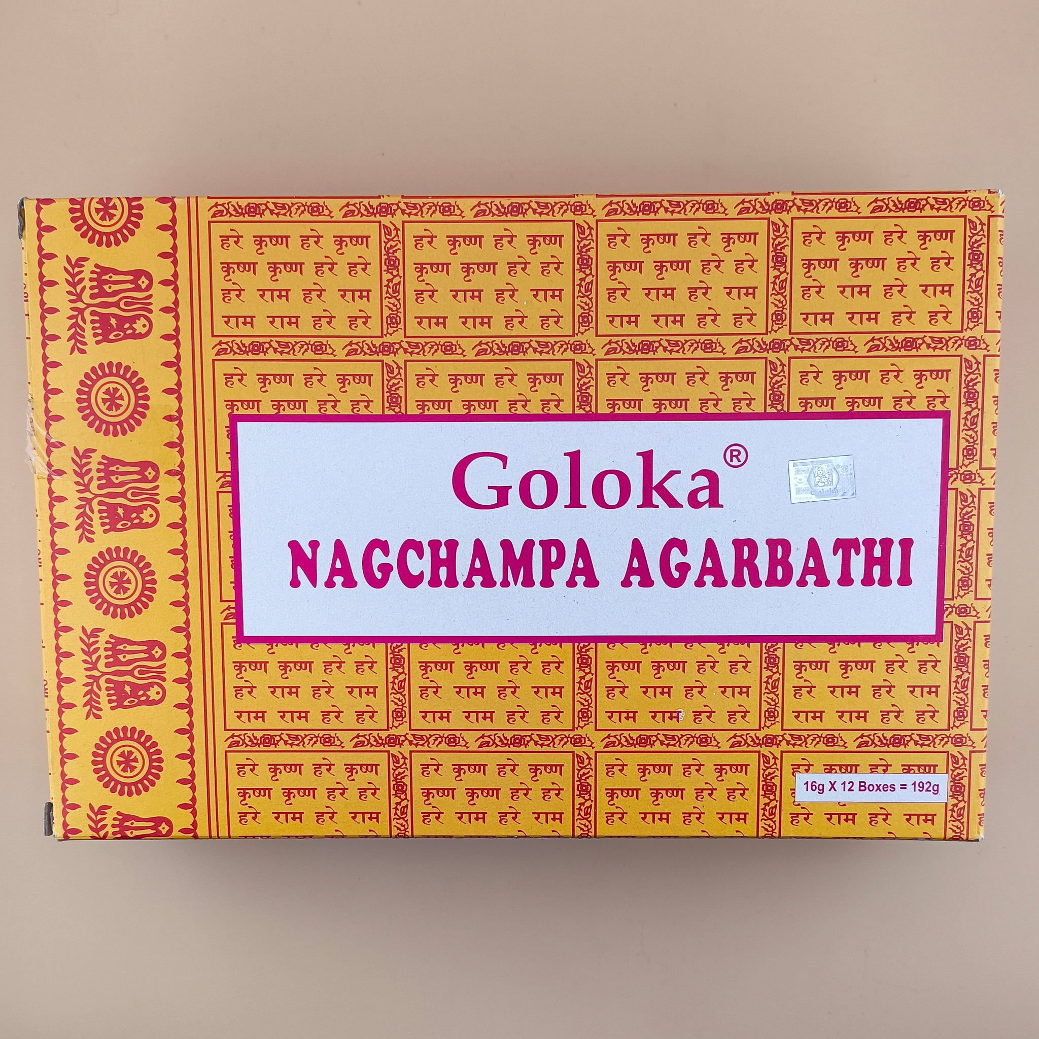 Goloka Nag Champa Agarbathi Caja 12u
