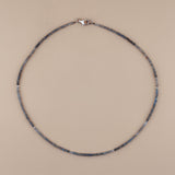 Collar Turmalina Azul Facetado 2mm