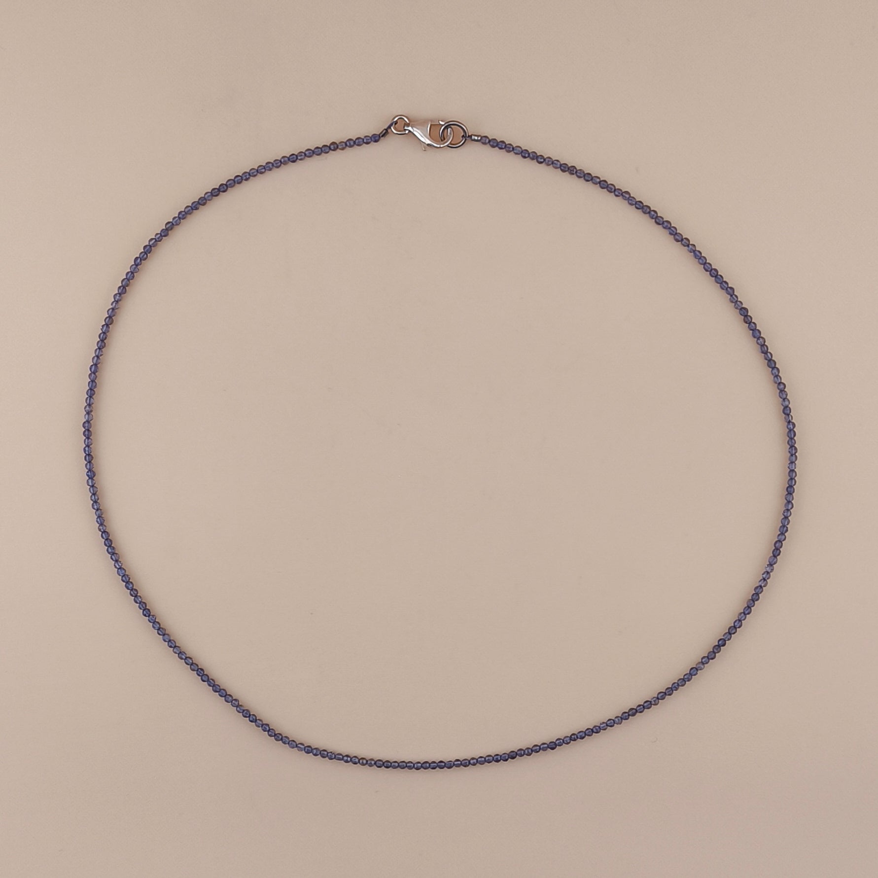 Collar Iolita Facetado 2mm